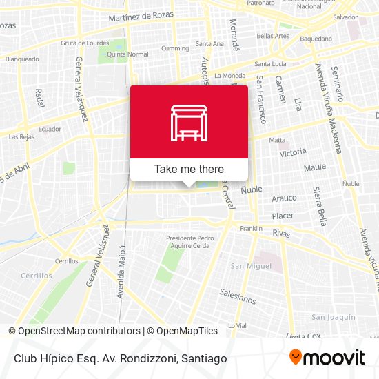 Club Hípico Esq. Av. Rondizzoni map