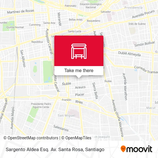 Sargento Aldea Esq. Av. Santa Rosa map