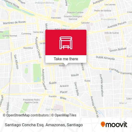 Santiago Concha Esq. Amazonas map
