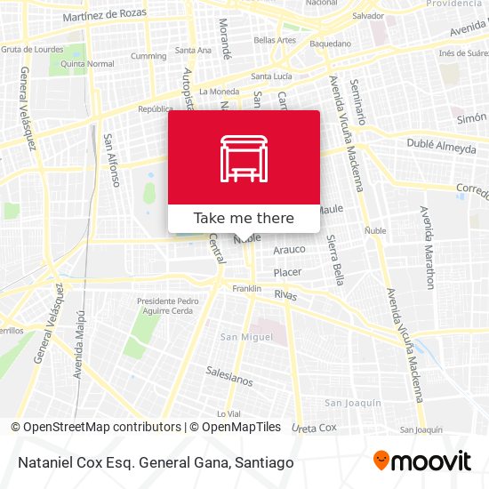 Nataniel Cox Esq. General Gana map