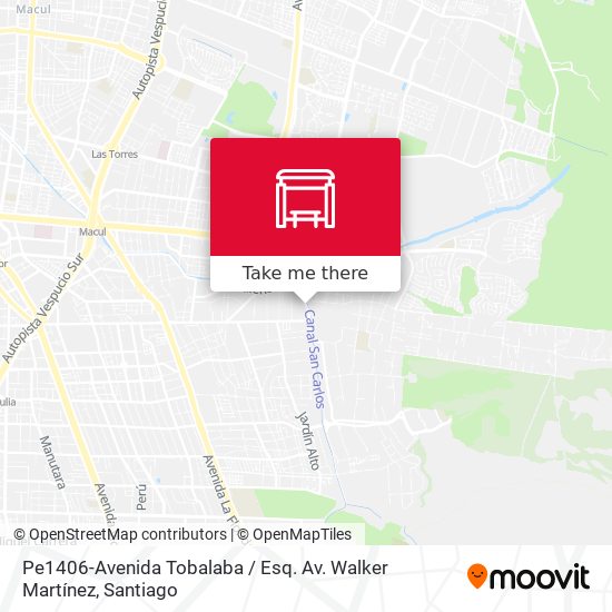 Pe1406-Avenida Tobalaba / Esq. Av. Walker Martínez map