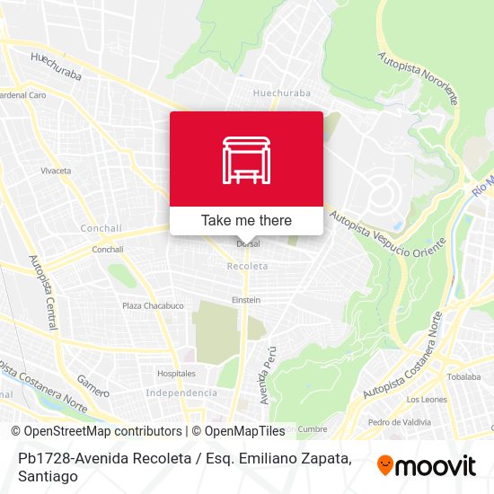Pb1728-Avenida Recoleta / Esq. Emiliano Zapata map