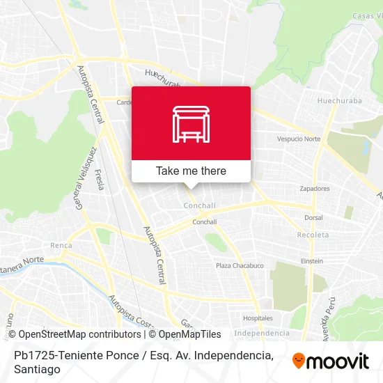 Pb1725-Teniente Ponce / Esq. Av. Independencia map