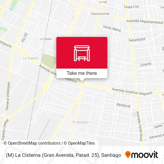(M) La Cisterna (Gran Avenida, Parad. 25) map