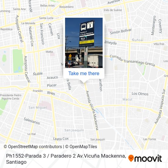 Mapa de Ph1552-Parada 3 / Paradero 2 Av.Vicuña Mackenna