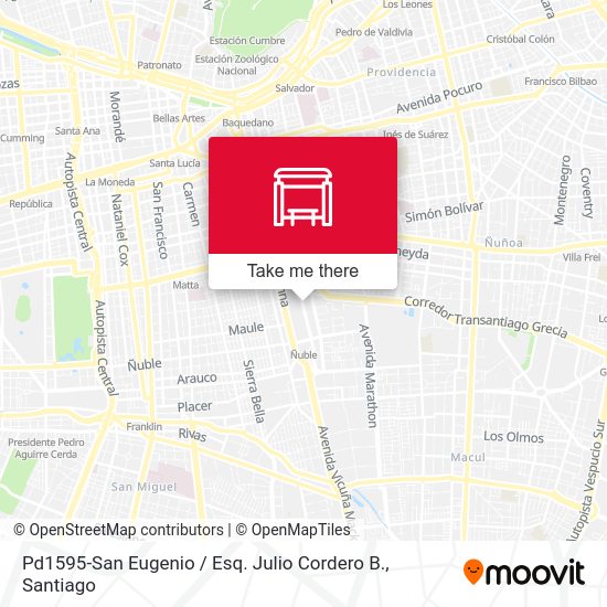 Pd1595-San Eugenio / Esq. Julio Cordero B. map