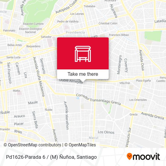 Pd1626-Parada 6 / (M) Ñuñoa map