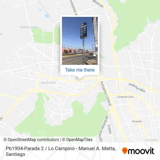 Pb1904-Parada 2 / Lo Campino - Manuel A. Matta map