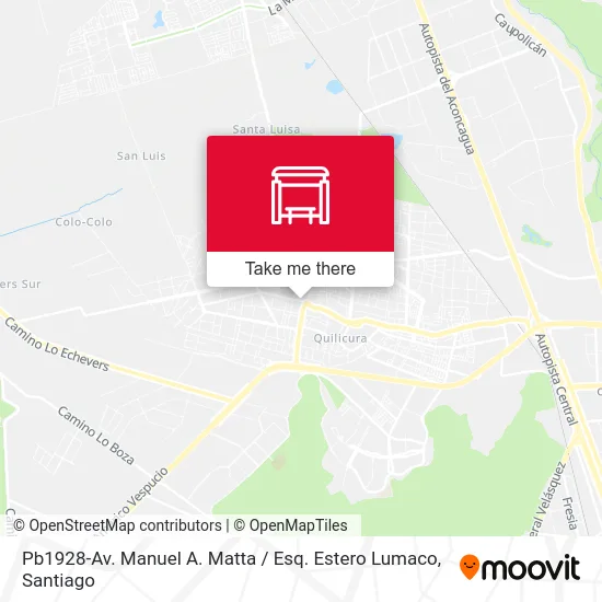 Pb1928-Av. Manuel A. Matta / Esq. Estero Lumaco map
