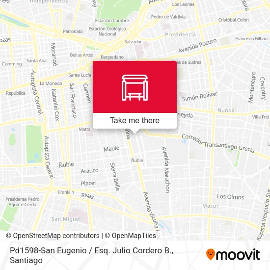 Pd1598-San Eugenio / Esq. Julio Cordero B. map