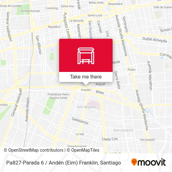 Pa827-Parada 6 / Andén (Eim) Franklin map