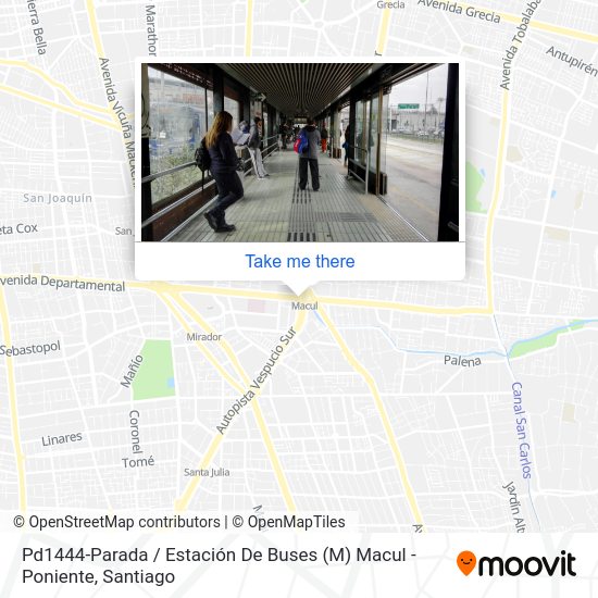 Pd1444-Parada / Estación De Buses (M) Macul -Poniente map