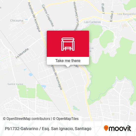 Pb1732-Galvarino / Esq. San Ignacio map