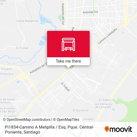 Mapa de Pi1834-Camino A Melipilla / Esq. Pque. Central-Poniente