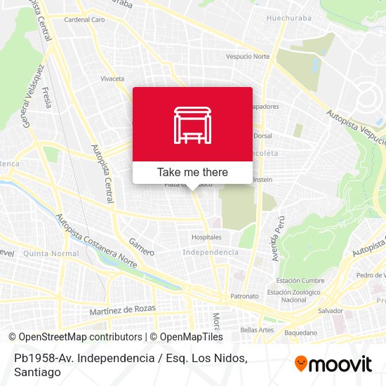 Pb1958-Av. Independencia / Esq. Los Nidos map