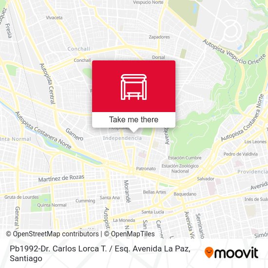 Pb1992-Dr. Carlos Lorca T. / Esq. Avenida La Paz map
