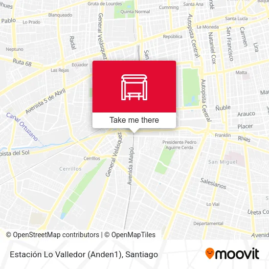 Mapa de Estación Lo Valledor (Anden1)