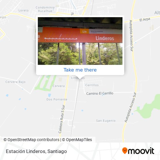 Estación Linderos map