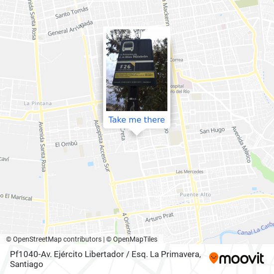 Mapa de Pf1040-Av. Ejército Libertador / Esq. La Primavera