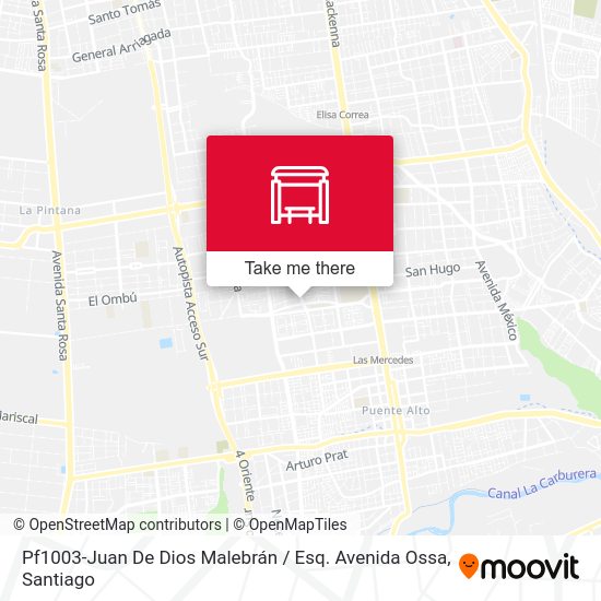 Pf1003-Juan De Dios Malebrán / Esq. Avenida Ossa map