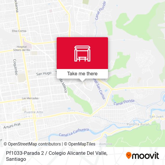 Mapa de Pf1033-Parada 2 / Colegio Alicante Del Valle