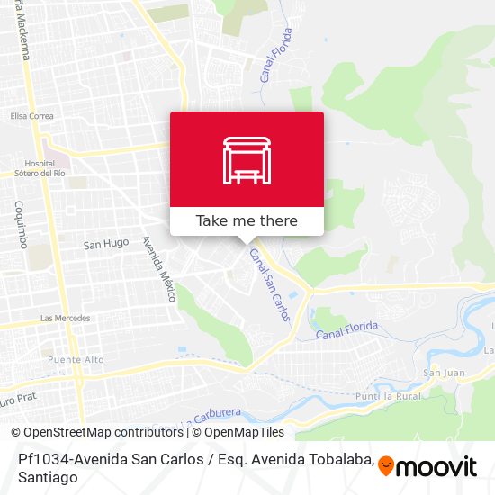 Pf1034-Avenida San Carlos / Esq. Avenida Tobalaba map