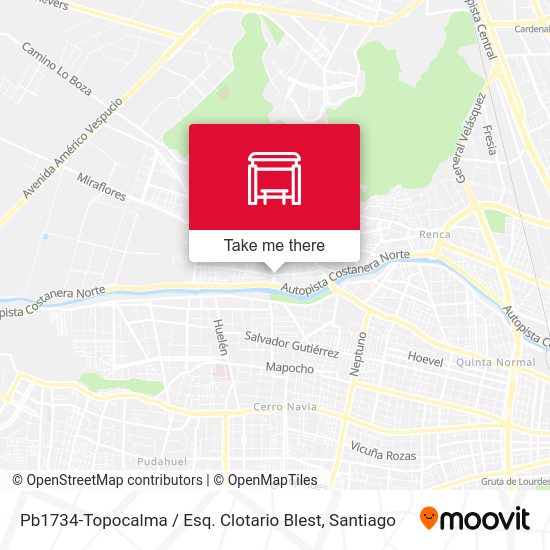 Mapa de Pb1734-Topocalma / Esq. Clotario Blest