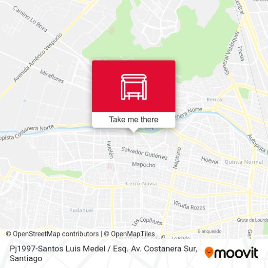 Pj1997-Santos Luis Medel / Esq. Av. Costanera Sur map