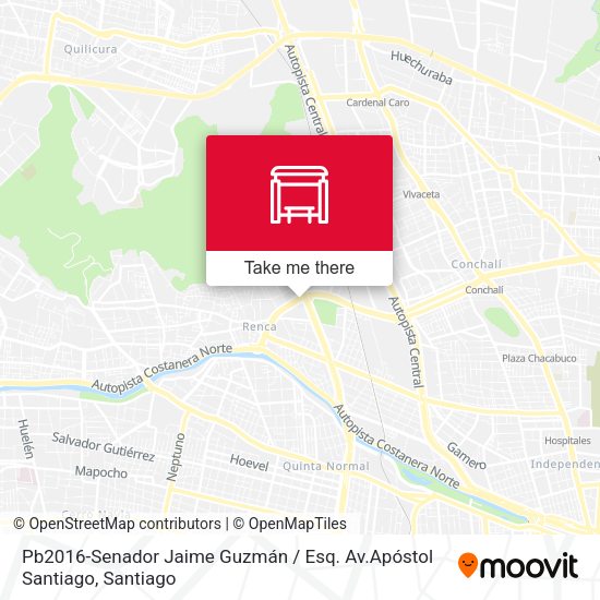 Pb2016-Senador Jaime Guzmán / Esq. Av.Apóstol Santiago map
