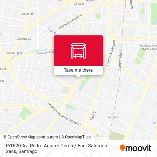 Pi1620-Av. Pedro Aguirre Cerda / Esq. Salomón Sack map