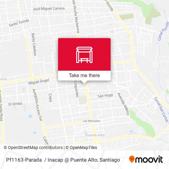 Pf1163-Parada  / Inacap @ Puente Alto map