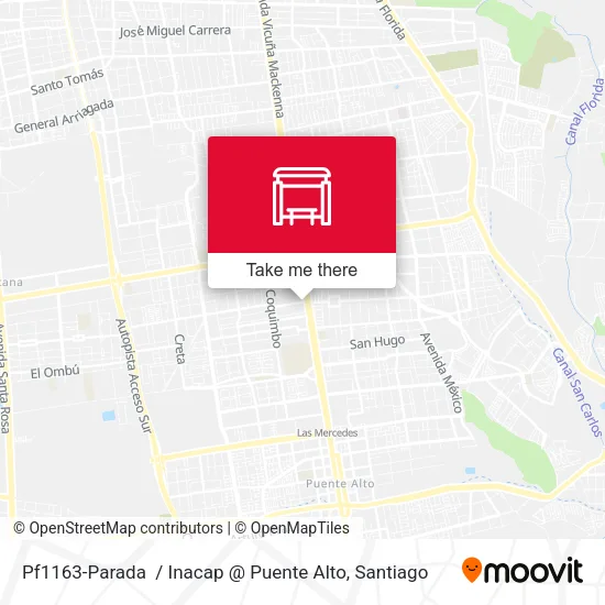 Pf1163-Parada  / Inacap @ Puente Alto map
