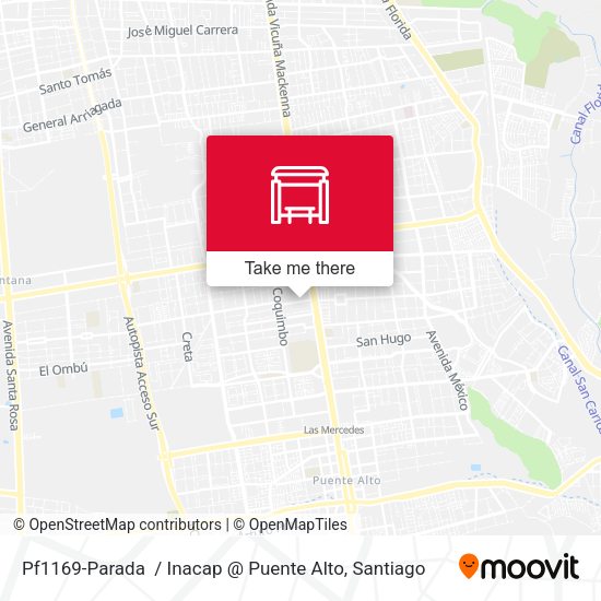 Pf1169-Parada  / Inacap @ Puente Alto map