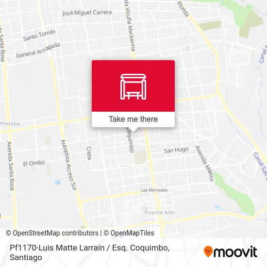 Mapa de Pf1170-Luis Matte Larraín / Esq. Coquimbo