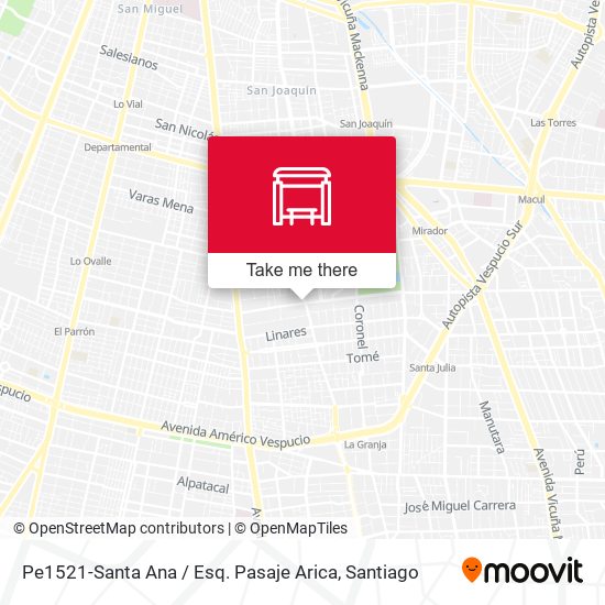 Pe1521-Santa Ana / Esq. Pasaje Arica map
