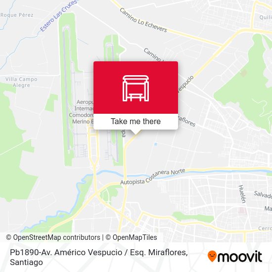 Pb1890-Av. Américo Vespucio / Esq. Miraflores map