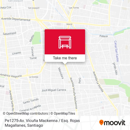 Mapa de Pe1275-Av. Vicuña Mackenna / Esq. Rojas Magallanes