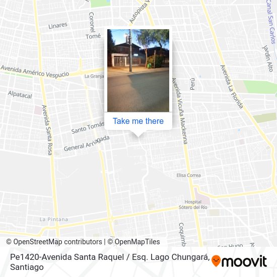 Pe1420-Avenida Santa Raquel / Esq. Lago Chungará map