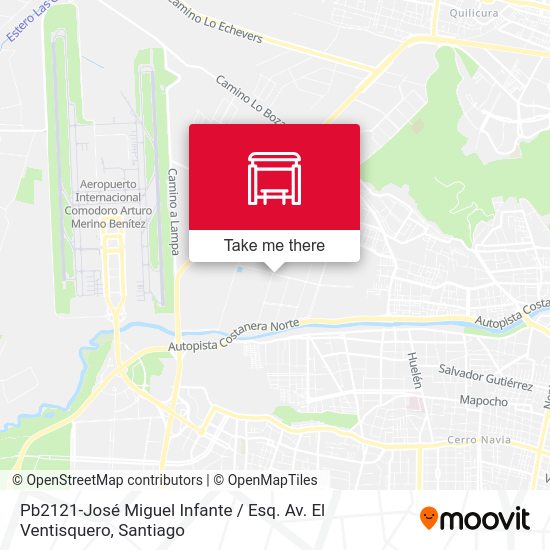 Pb2121-José Miguel Infante / Esq. Av. El Ventisquero map