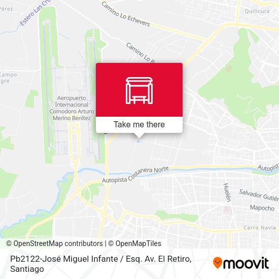 Pb2122-José Miguel Infante / Esq. Av. El Retiro map