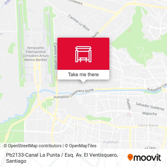 Pb2133-Canal La Punta / Esq. Av. El Ventisquero map