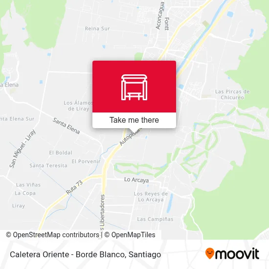 Caletera Oriente - Borde Blanco map