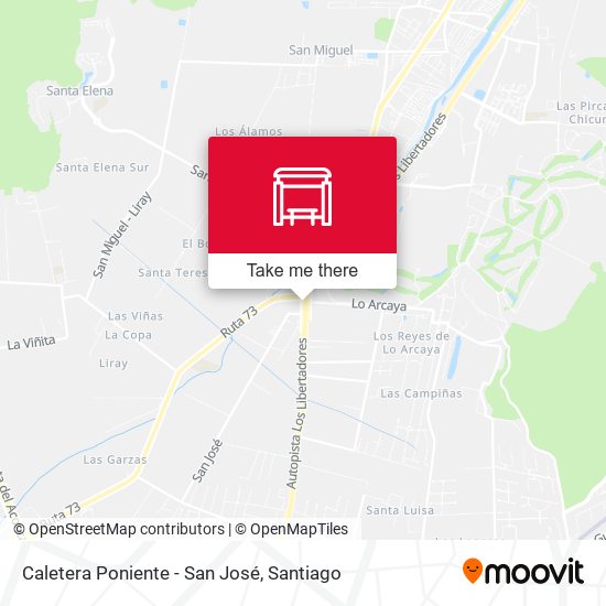 Caletera Poniente - San José map