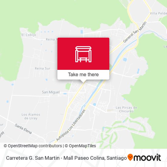 Carretera G. San Martin - Mall Paseo Colina map