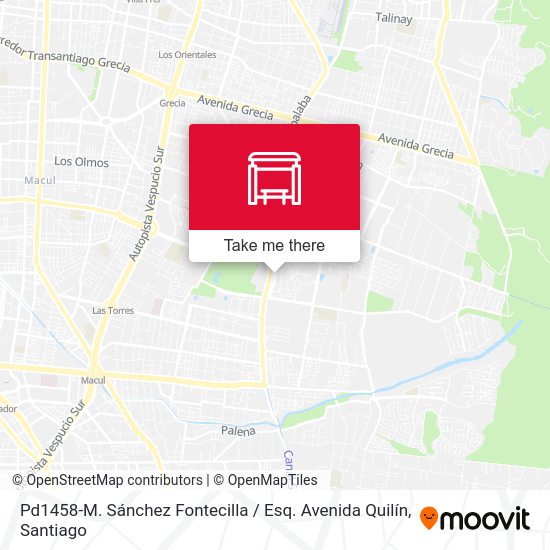 Pd1458-M. Sánchez Fontecilla / Esq. Avenida Quilín map