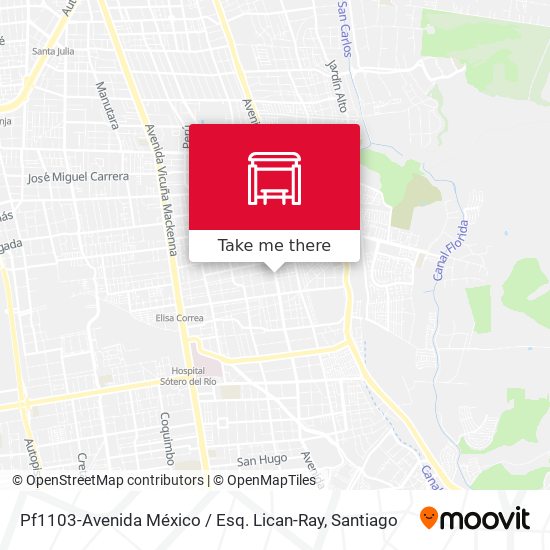 Pf1103-Avenida México / Esq. Lican-Ray map