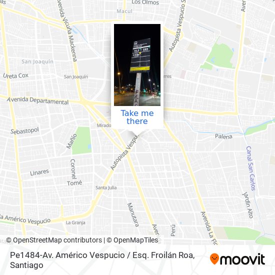 Pe1484-Av. Américo Vespucio / Esq. Froilán Roa map