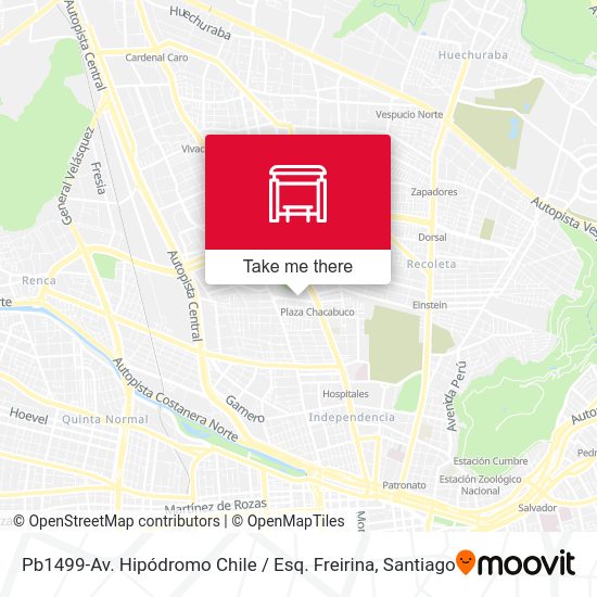 Mapa de Pb1499-Av. Hipódromo Chile / Esq. Freirina