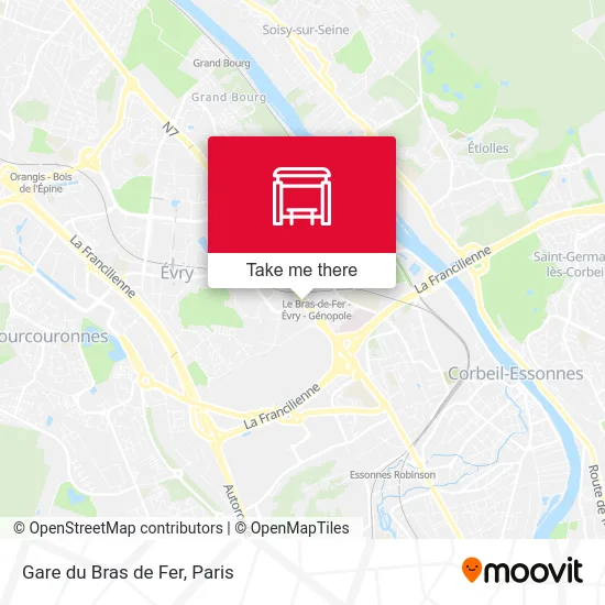 Gare du Bras de Fer map