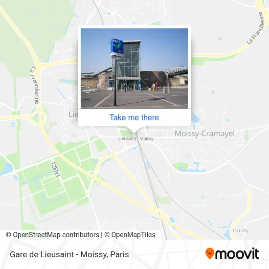 Gare de Lieusaint - Moissy map